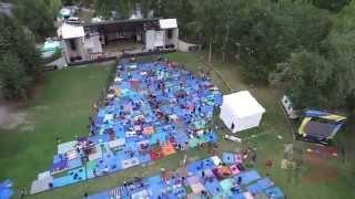 The Running of the Tarps at the Calgary Folk Music Festival