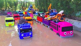 Wow Mobil Truk Tronton Panjang Bongkar Mainan Mobil Mobilan Truk Pemadam, Truk Oleng, Dump Truk