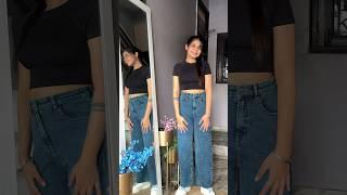 Wide leg jeans haul from flipkart #shortsvideo #shorts #flipkarthaul  #flipkartsale