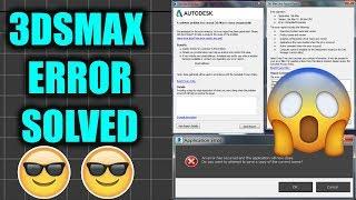 How To Solve 3dsmax application error ?