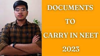 Important Documents to take in the exam centre for NEET | #neet #neet2023 #mbbs