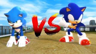 Modern Sonic V.S. Movie Sonic - The Race [Animation] ソニック v. ソニック