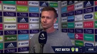 Jesse marsch interview after a tough 3-0 loss against Aston Villa | Leeds united vs Aston Villa