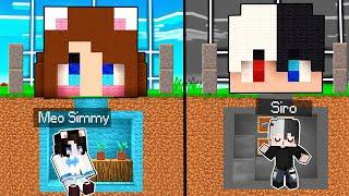 Mèo Simmy và Siro Xây Căn Hầm Bí Mật Nhưng "1 Màu Duy Nhất" Trong Minecraft