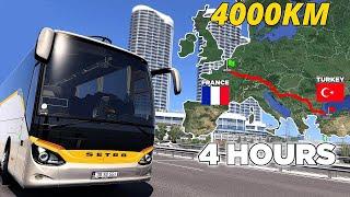 ETS2 Longest Bus Trip (Paris to Istanbul) France to Turkey | Euro Truck Simulator 2