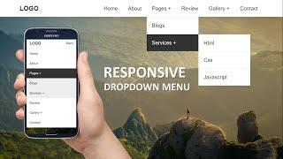 Simple Responsive Dropdown Navigation Menu Using Pure HTML And CSS Only