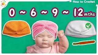 How to Crochet Baby Hat 9-12 Months |1 Hour Learn to Crochet Beanie for Beginners |Bonnet Tutorial