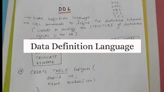 DATA DEFINITION LANGUAGE WITH EXAMPLES (DDL COMMANDS)