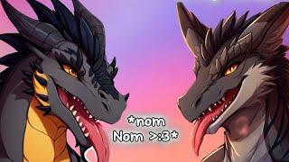 [Furry asmr] 2 dragons nom on your ears :3 (binaural audio, mouth sounds) ️