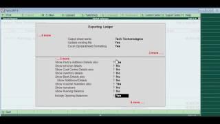 Export ledger or report in excel or other format from tally.ERP9