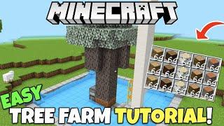 Minecraft: EASY TREE FARM TUTORIAL! (Works For Every Tree)