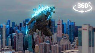 360° Godzilla Attacks the city! | VR Experience