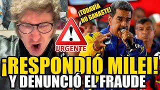 MILEI ANUNCIÓ EL FIN DE MADURO ¡DENUNCIÓ QUE LIBERE LAS ACTAS TRAS FRAUDE EN VENEZUELA! BREAK POINT