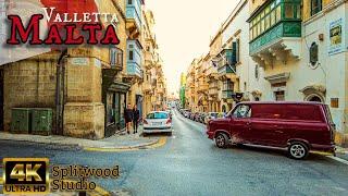 Explore Valletta, Malta's Capital in 4K! | Walking Tour & City Vibes (UHD 60fps)