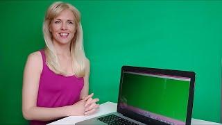 Polish video spokesperson green screen