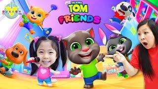 We Made New Friends!! Let's Play My Talking Tom Friends with Mommy and Emma!!