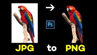 HOW TO CONVERT JPG to PNG IMAGE QUICKLY IN PHOTOSHOP | Tutorial | Easy Steps