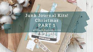 Create with Me!  | Christmas Junk Journal Kit Series | Journal Process Video | Bag Cover | Part 1