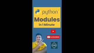 Learn Python Modules in 1 Minute | Python Modules Tutorial for Beginners and Students