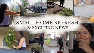 Small home refresh vlog! EXCITING NEWS 