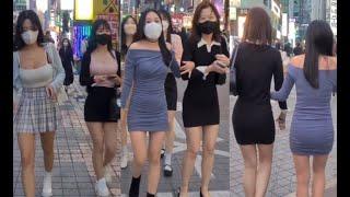 [4K]GANGNAM WALKING POV강남 거리 강남역 주말 토요일밤 패션피플[몰카 아님] korea seoul