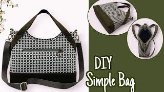 DIY Cara Membuat Tas/Simple Bag/Crossbody Bag/Handbag Tutorial&Pattern