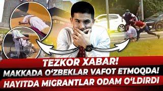 TEZKOR! O'ZBEKLAR HAJDA VAFOT ETISHDI! HAYIT KUNI O'ZBEK-TOJIK MIGRANTLAR BIR FUQARONI O'LDIRISHDI!