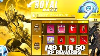 Finally M9 ROYAL PASS 1 TO 50 RP REWARDS | M9 ROYAL PASS Leaks | M9 & M10 RP Leaks | Pubg Mobile