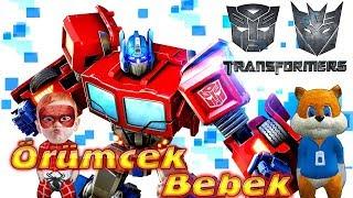 Örümcek Bebek ve Sincap Transformers Oynuyor Örümcek Bebeğin Tablet Oyunları