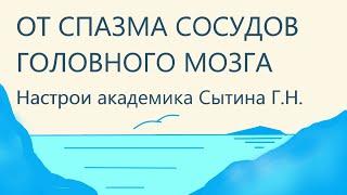 От спазма сосудов головного мозга   Настрои академика Сытина Г.Н.