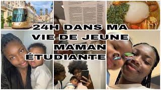 24 HEURES DANS MA VIE DE JEUNES MAMAN ET ÉTUDIANTES ‍#vlog ll