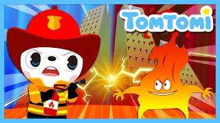 Catch the Spark with Firefighter Tomtomi | Fire Safety Game | Fire Prevention | Kids Song | TOMTOMI