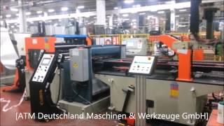 Sheet metal cutting line with handling