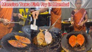 Marathi Aunty Selling Massive Tawa Fry Fish in Mumbai  | Mega Fish Fry Kitchen @YumYumIndia