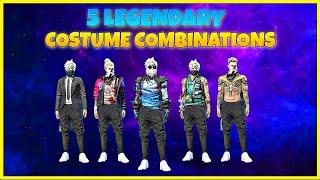 5 LEGENDARY BUNDLES COSTUME COMBINATIONS  - FREE FIRE️