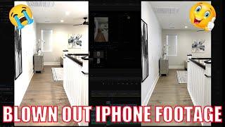 premiere pro iphone footage blown out