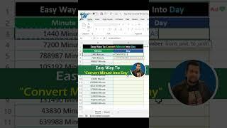 Convert Minutes to Days in Excel in Just 2 Seconds!  Excel Tutoring #shorts