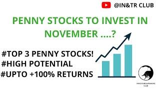 TOP 3 PENNY STOCKS | To Invest Right Now In November 2021 | #Pennystocks #Stocks #Stockmarket