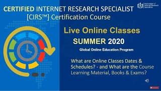 Certified Internet Research Specialist - CIRS | Online Classes Overview