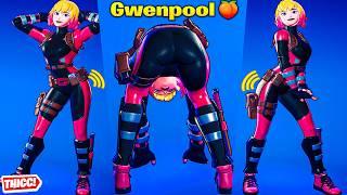 Fortnite Dark Gwenpool Skin Showcase Thicc  Top Tiktok Emotes & DancesHot New Marvel Girl Outfit