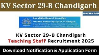 KVS 29 OCF Chandigarh Vacancies 2025 | PGT TGT PRT Vacancies in KVS @naviclasses