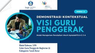 Demonstrasi Kontekstual Modul 1.3 Visi Guru Penggerak