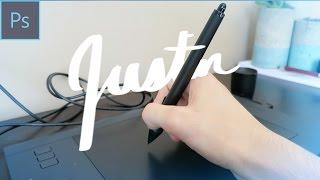 How to hand letter in Photoshop using a Wacom Tablet Tutorial