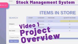 01 BUILDING A STOCK MANAGEMENT SYSTEM IN DJANGO - System Overview