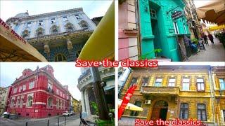 Some shots of the historical architecture of Serbia, which would like to preserve. Houses. Novi Sad