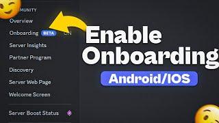 Discord Onboarding: How To Enable It On Android/IOS