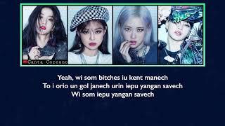 BLACKPINK - PRETTY SAVAGE (LETRA FACIL / FACIL PONUNCIACION)