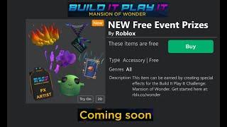 NEW ROBLOX FREE EVENT PRIZES! (Build it, Play it)