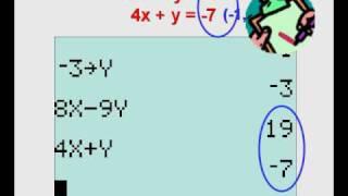 Linear Systems on a Graphing Calculator