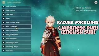 Kaedehara Kazuha Voice Lines Japanese Voice (EN Sub) | Genshin Impact